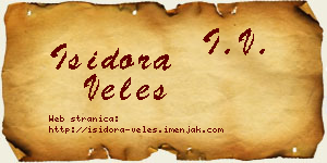 Isidora Veles vizit kartica